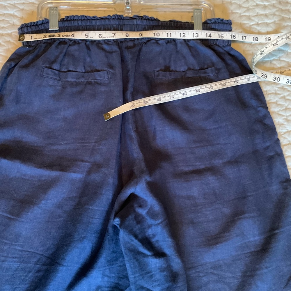 Michael Stars Blue Linen Pants Large - Picture 6 of 8